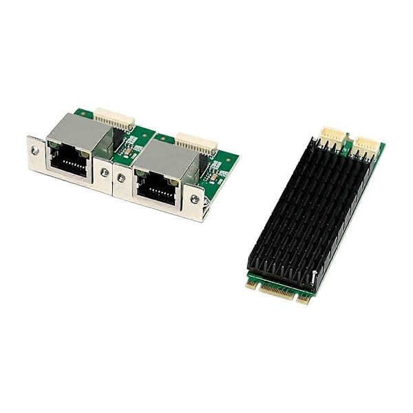 ST7465 M.2 B+M I226-T2 Industriell 2.5G Gigabit Ethernet-kort I225V PCIE Dubbel Elektrisk Port Nätverkskort