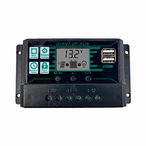 Solarladdningsregulator 12V 24V Solpanel PV-regulator för Lifepo4 Litium GEL Blybatteri 80A