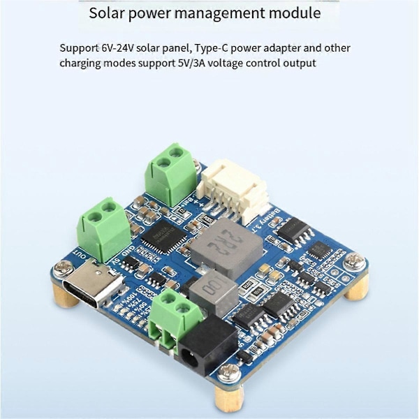 Power Manager Modul+3xBatteri+Fodral MPPT Stöder 6V-24V Solpanel