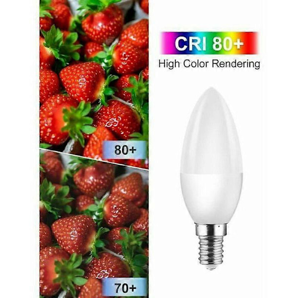 Små LED-lampor E14 Edison-skruv, motsvarande en 40 W halogenlampa C37 400 lm 3000 K varmvit, 6-pack