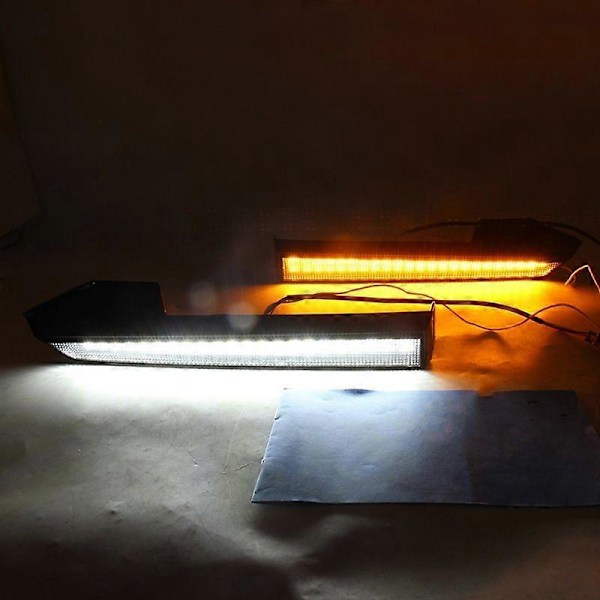 DRL LED Varselljus för 2012-2015 Stötfångarljus Strålkastare Nedre Grill Trim Ljus
