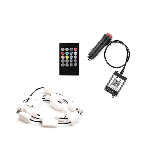 RGB Streamer Bil Vindruta LED Inre Ljus Med Musikrytm Flash Auto Baklampa