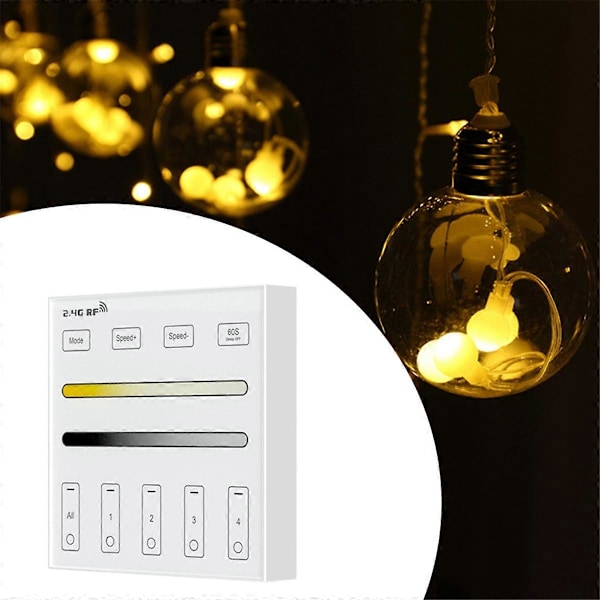2.4G RF 4 Zone 86 Panel /CCT Smart LED Controller Dual Farve