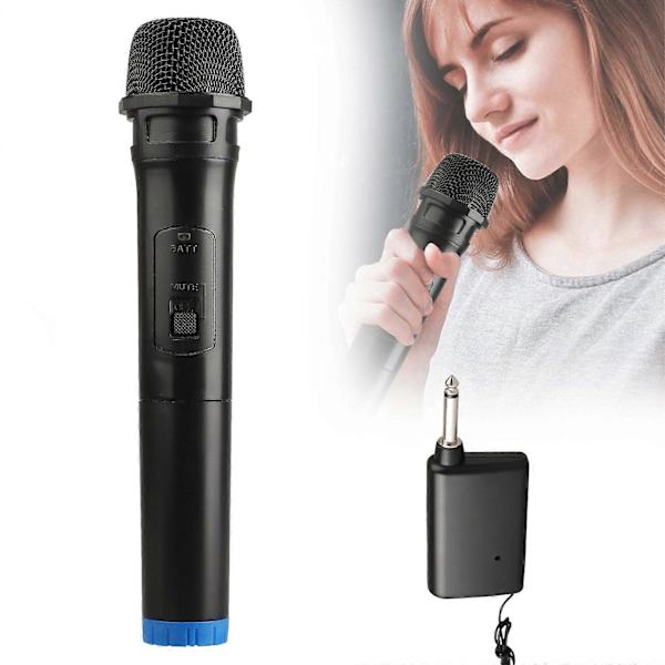 Trådløs mikrofon Karaoke Bluetooth-mikrofon, trådløst professionelt håndholdt trådløst mikrofonsystem og modtagersystem, trådløs mikrofon til sang Karao