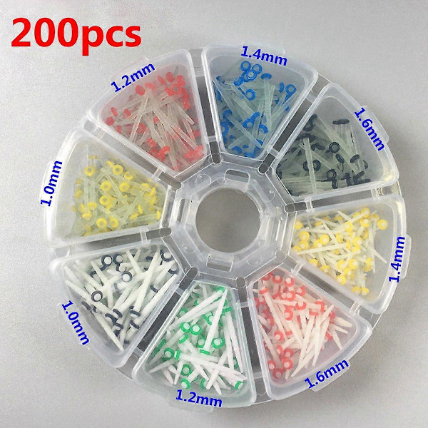 1.2/1.4/1.6/1.8mm Hampaiden Restauroiva Hammaskuitutappi Sarja 200kpl