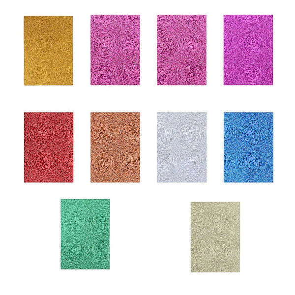 10 ark glitterkartong papper metallisk kartong papper holografiskt glitterpapper färgat papper