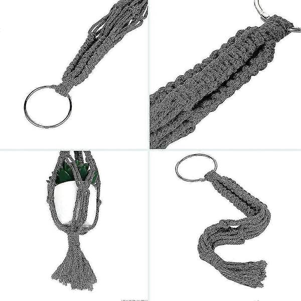 13 tommer Mini Macrame Plante H, Sødt Biltilbehør, Boho Sidespejl