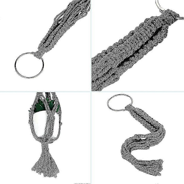 13 tums Mini Macrame Växthängare, Söta Biltillbehör, Boho Backspegel
