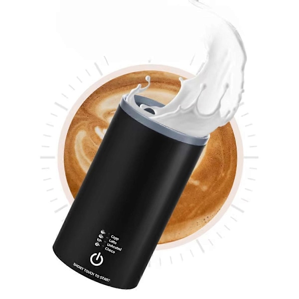 Mini Automatisk Mjölkskummare för Latte & Cappuccino EU-kontakt