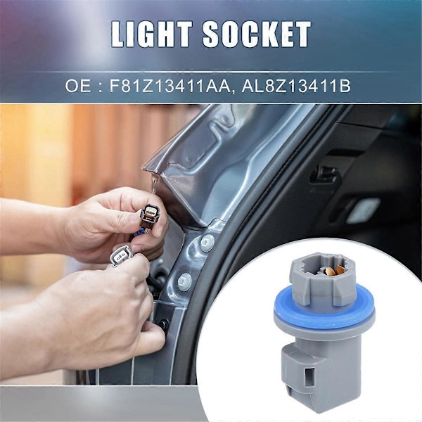 2 ST Kennskylt Bakljus Bromslampa Sockel För