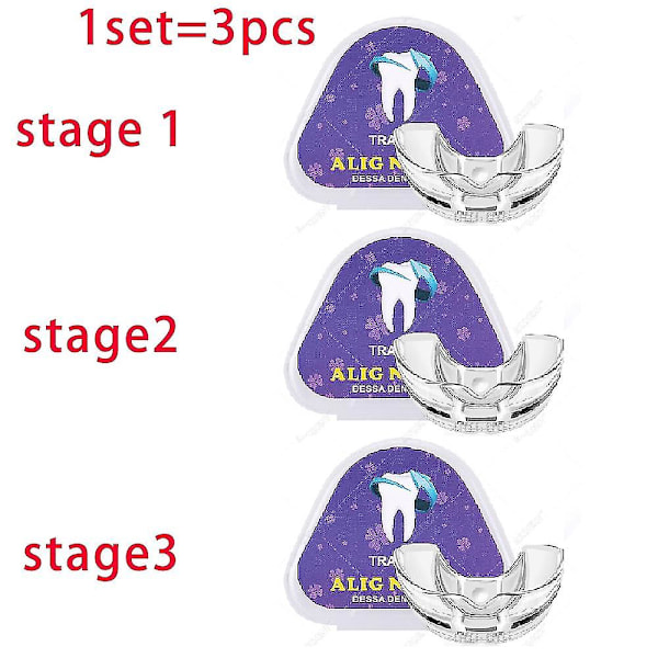 3 st/set Dental Tand Ortodontisk Apparat Tränare Tandställning Tänder Tränare För Vuxna Ortodontisk Tandställning {xpreenofficialstore}