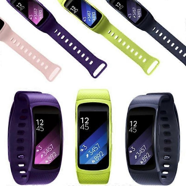 Säädettävä pehmeä silikoninen rannekoru Galaxy Gear Fit 2:lle Black M
