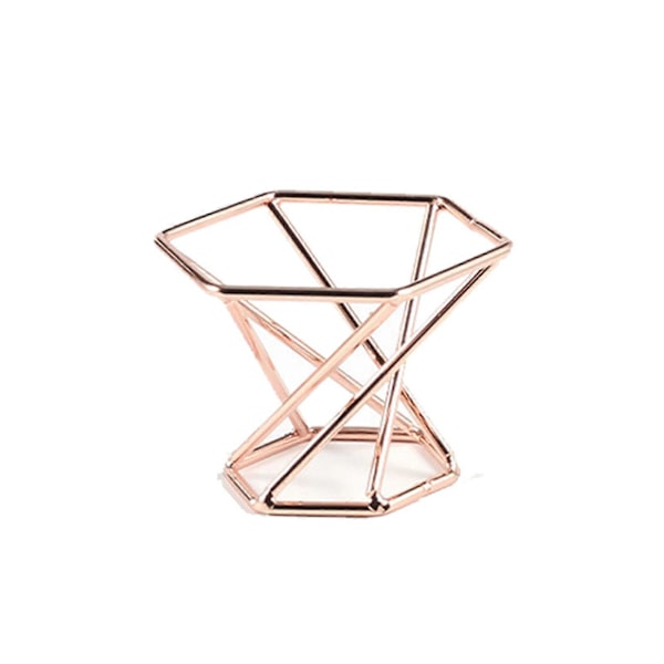 Makeup Svampeholder Hul Fristående Elektroplettering Daglig Brug Kommode Makeup Svampetørrer Forfængelighedsartikler Rose Gold C