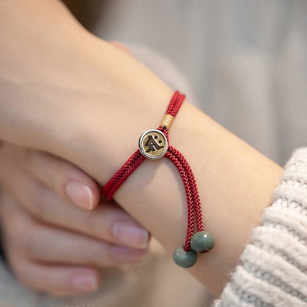 2 st Handgjorda Vävda Snöre Armband | Bomulls Knut Tråd Armband | Justerbart Unisex Vänskapsband - Stil 3