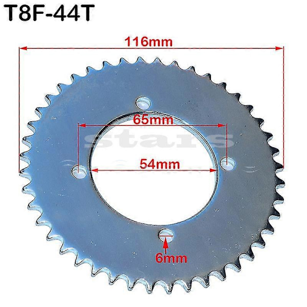 38t/44t 54t 64t 74t T8f 54/26/29/35mm Bakre Kedjehjul Mini Moto Atv Quad Dirt Pit Pocket Bike Cross 47cc 49cc Delar T8F-44T-54MM