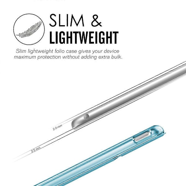 Kompatibel med Ipad Mini 4 - Slankt, let Smart Shell Stand Cover Passer 7,9 Tommer - Blå