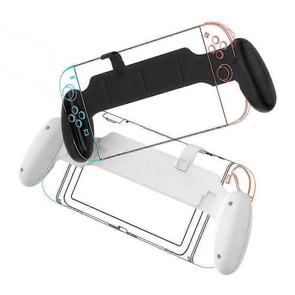för Switch2 Portal Fodral med Ställ TPU Skyddande Skal Stöttåligt White