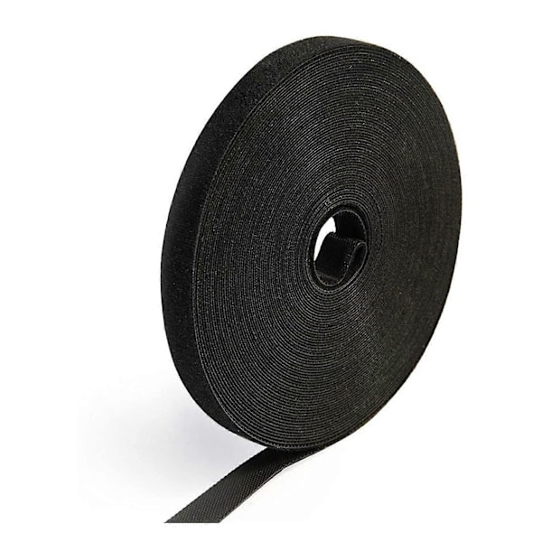 1 Rulle Multifunktionell Halkfri Kabelband Fästtejp Praktisk Justerbar Kabelbindare för Hemmet Black 5 m
