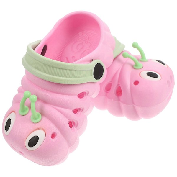 1 Par Caterpillar Strand Halkfria Skor Tecknad Sommarsandaler Cool Toffel för Pojkar Flickor (Rosa Storlek 21 Längd 12.5cm)