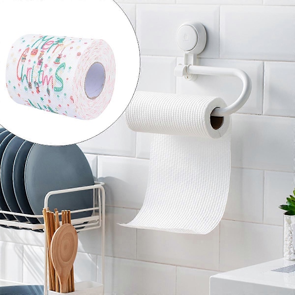 1 Rulla Värikästä Painettua WC-paperirullaa Muoti Kotitalouspaperi