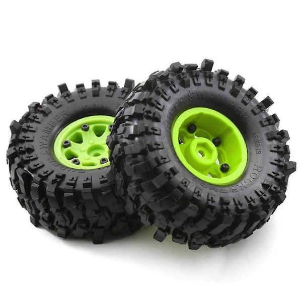 4 stk. dæk til 1/10 RC bil AXIAL SCX10 C biltilbehør grøn