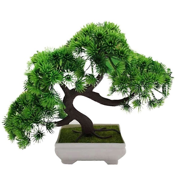 1 kpl Simulaatio Mänty Tervehdys Vieraat Ruukkukasvi Teko Bonsai Vieras-Tervehdys Mänty Puu Mini Vihreä Kasvi Työpöydän Koristelu Kotiin Toimistoon Hotelliin (G