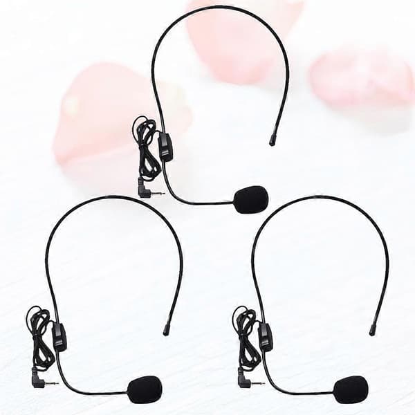 3 stk. Bærbar Mikrofon Computer Hovedtelefon Headset Mic System USB Headset Mikrofon