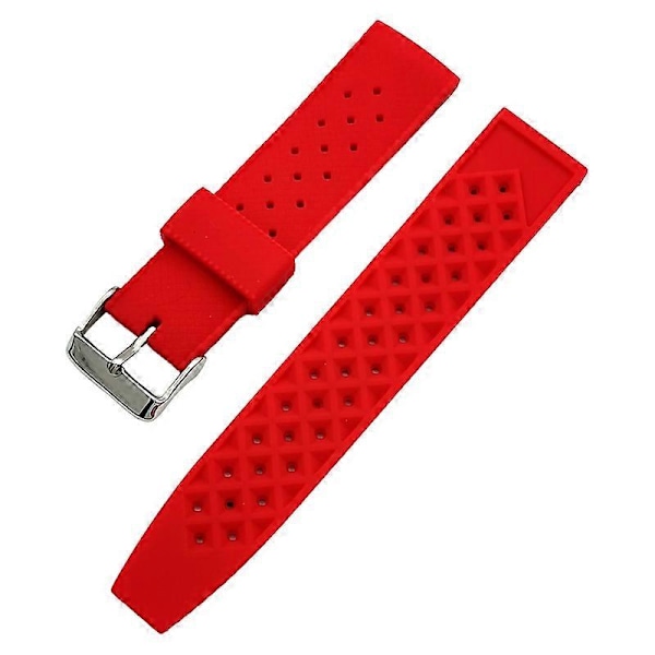 Kellon ranneke vedenpitävä uudelleenkäytettävä säädettävä 22MM/20MM kellon rannekkeen vaihto yhteensopiva Huawei GT2:n kanssa Red 22 mm
