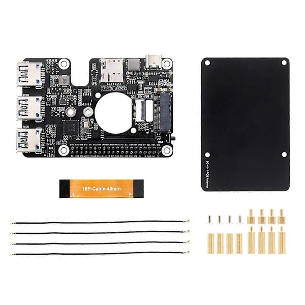 PCIe till M.2 4G/5G och USB 3.2 HAT Kompatibel med SIMCom/Quectel 4G/5G-moduler, PCIe-expansionskort för 5