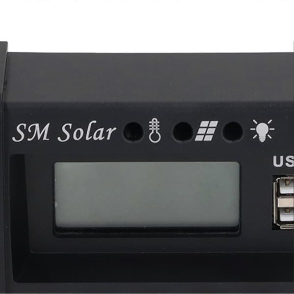 Solpanelcontroller 3-trins PWM-opladning Intelligent mikrocontroller ABS-aluminiumplade 12V 24V Solcelleopladningscontroller SEC20(20A)