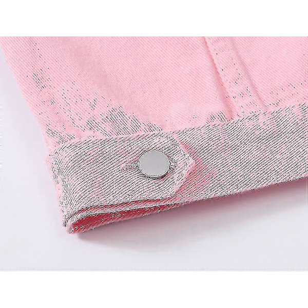 Denimjakke til kvinder PINK M