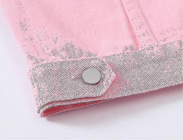 Naisten denim-takki PINK M