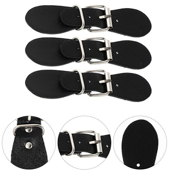 5 Par PU-Läder Toggle-Spännen Klänningsbältesknappar Spänne Kappfäste Spännen
