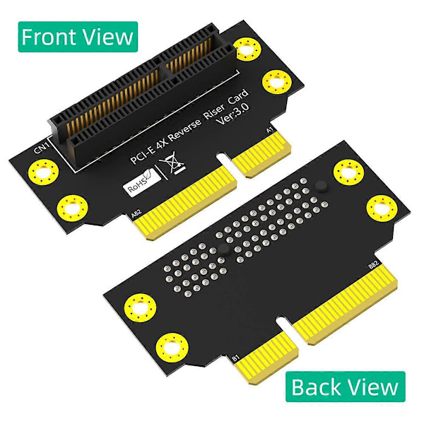 PCI-e 4X 3.0 90 asteen käänteinen uros-naaras -nousukortti 2U-palvelimelle
