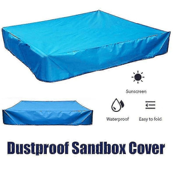 Sandkasseovertræk med snor UV til udendørs sandkasse Blue 180x180x20
