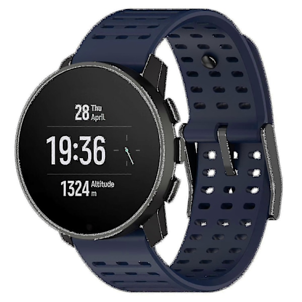 Urheiluranneke Suunto Vertical/9 Peak Pro/9 Peak/5 Peak -kelloille, 22 mm silikoniset kellon rannekkeet Midnight Blue