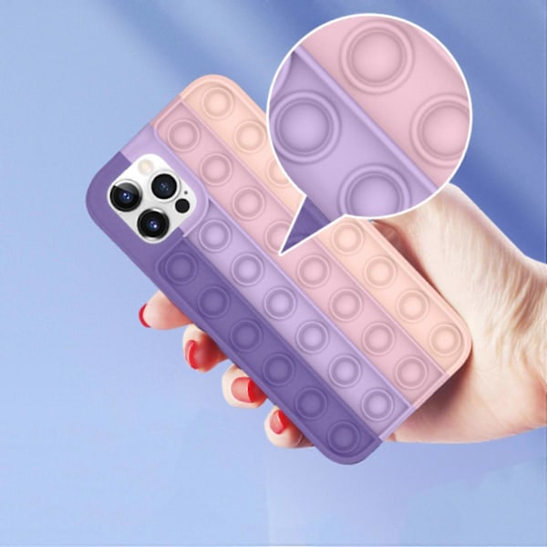 Fidget Leksaker Telefonfodral, Push Pop Bubble Stressreducerande Fullkroppsskydd Stötsäkert Silikonfodral Kompatibelt Med Iphone 7 Plus/8 Plus