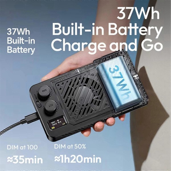P40 Bi 40W Pro Videovalo jäähdytystuulettimella