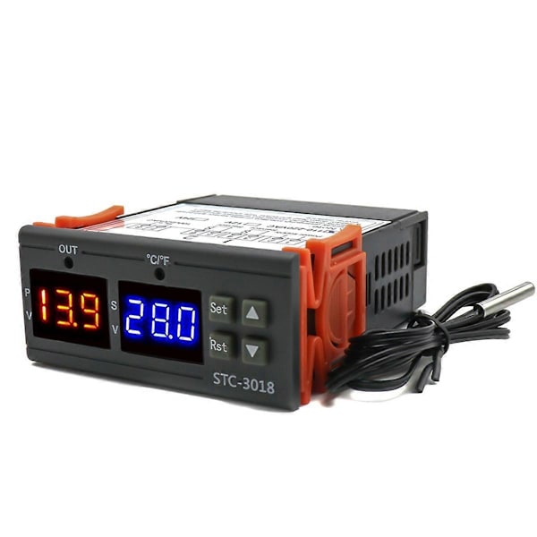 STC-3018 Dubbel Digital Temperaturkontroller med Värmare Kylare 12V