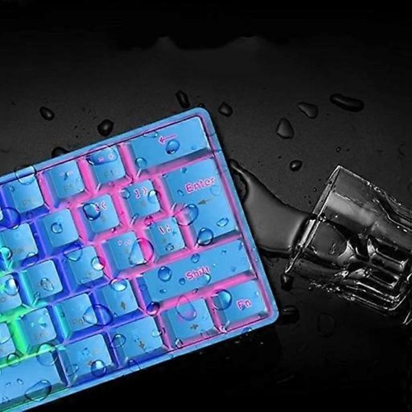 60% RGB LED Mekaniskt Tangentbord För Blåa Spelare
