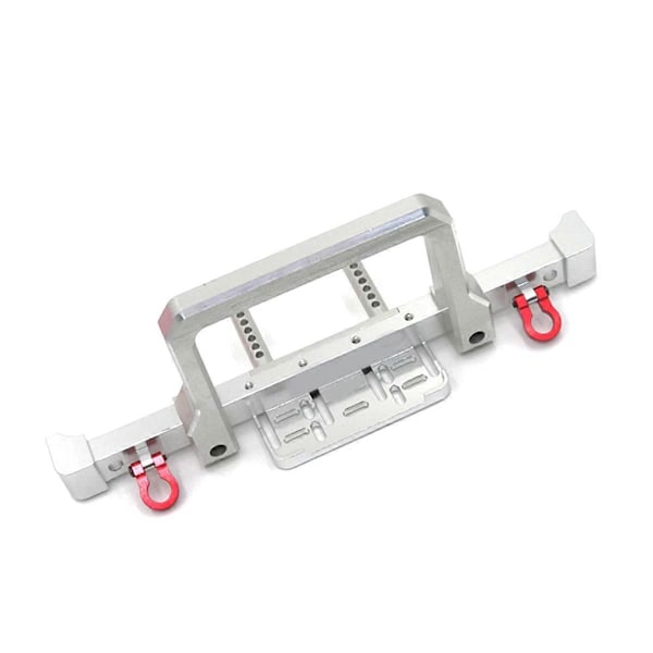 Metall Främre Bakre Stötfångare för 1/10 RC Crawler Bil Silver