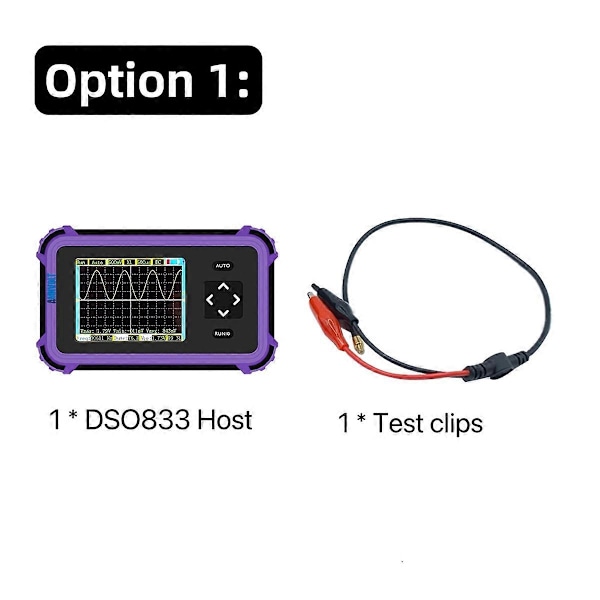 PDS833 Handhållen Digitalt Oscilloskop 2.8 tums Skärm 1Mhz Analog Bandbredd 8.33MSa/S 800VPP Digitalt Oscilloskop Kit
