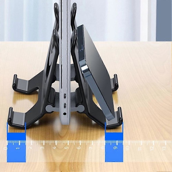 Vertikal Laptop Stand Skrivebordsholder Notebook Dock Pladsbesparende til /// til Chrome Book Sort