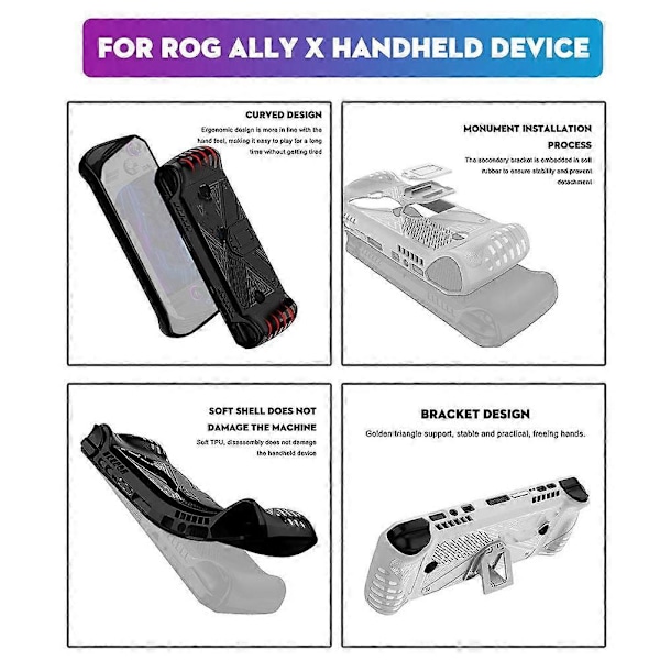 Stativ Skyddsfodral Anti-Repor Konsolskyddsfodral för ROG ALLY X Black