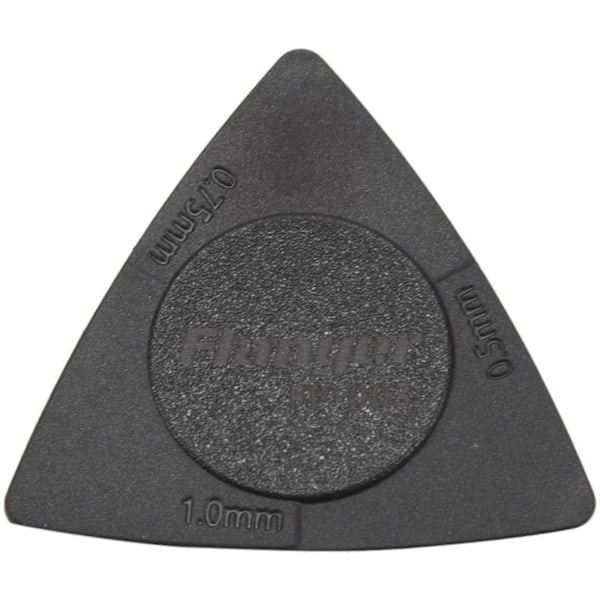10 st Triangel-gitarrplektrum 1.0 0.75 0.5 mm i PC + ABS Svart