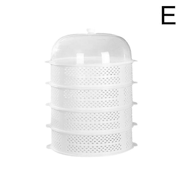 Utskjuten Matkåpa Flerlagers Insektsskydd Förvaring Stapelbar White 4 layers