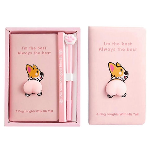 Söta set Skrivjournal Dekorativ tecknad anteckningsbok Kawaii anteckningsböcker Student Skrivblock
