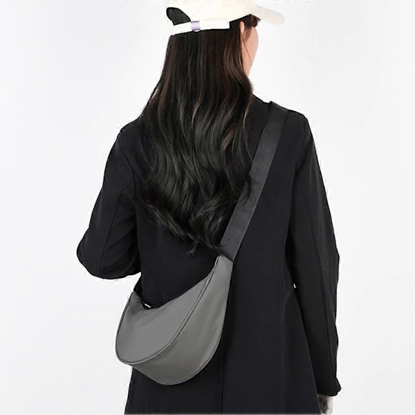 Enkel axelväska för kvinnor, enkel och mångsidig, crossbody-väska med stor kapacitet Gray