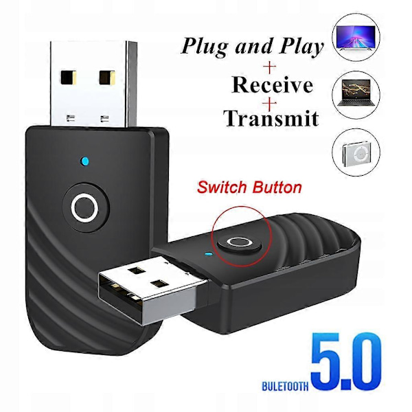 3-i-1 USB Bluetooth-ljudadapter