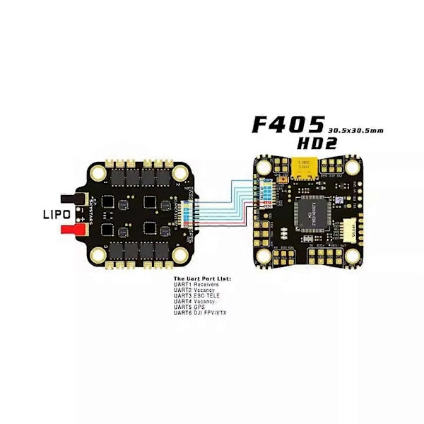 F405- Flight Controller 55A 4in1 Borstlös ESC Stack Blheli
